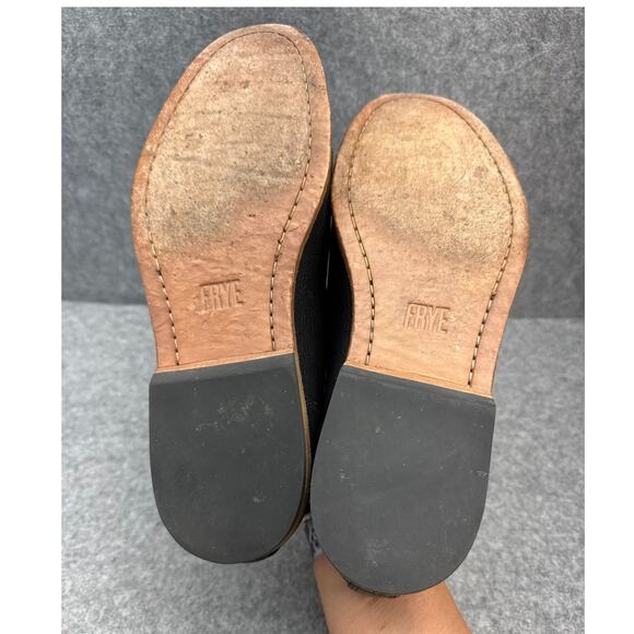 Frye Chris Venetian Black Oiled Vintage Leather Slip-On Loafers Men 9.5D main image 8